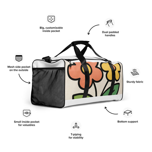 North Carry Co floral garden all-over print duffle bag - side view