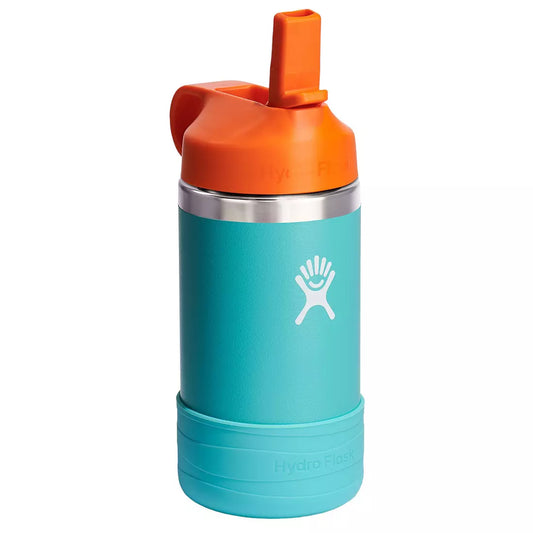 12 Oz. Kids' Wide Mouth Bottle With Straw Cap And Boot
