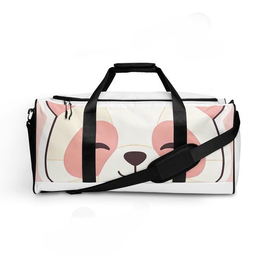 North Carry Co kawaii bear all-over print duffle bag - front view