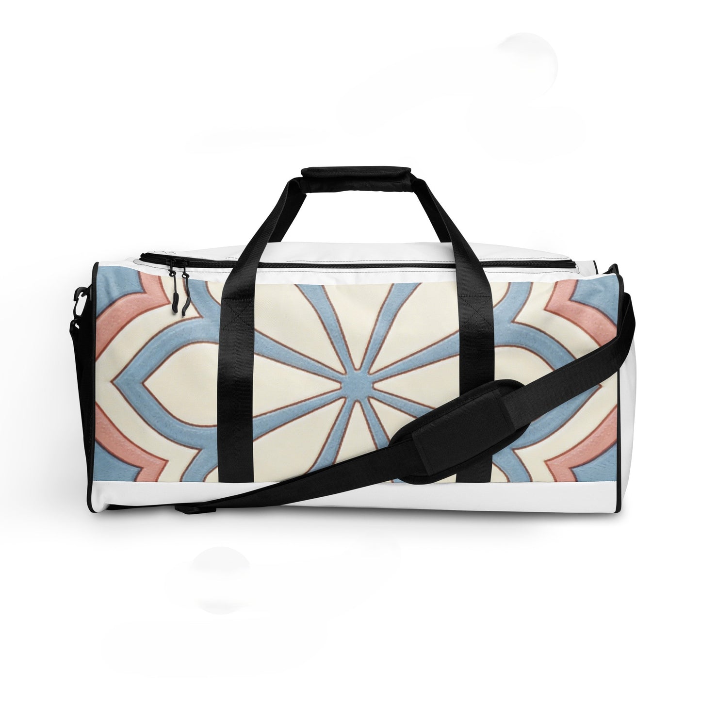 North Carry Co floral mandala all-over print duffle bag - front view