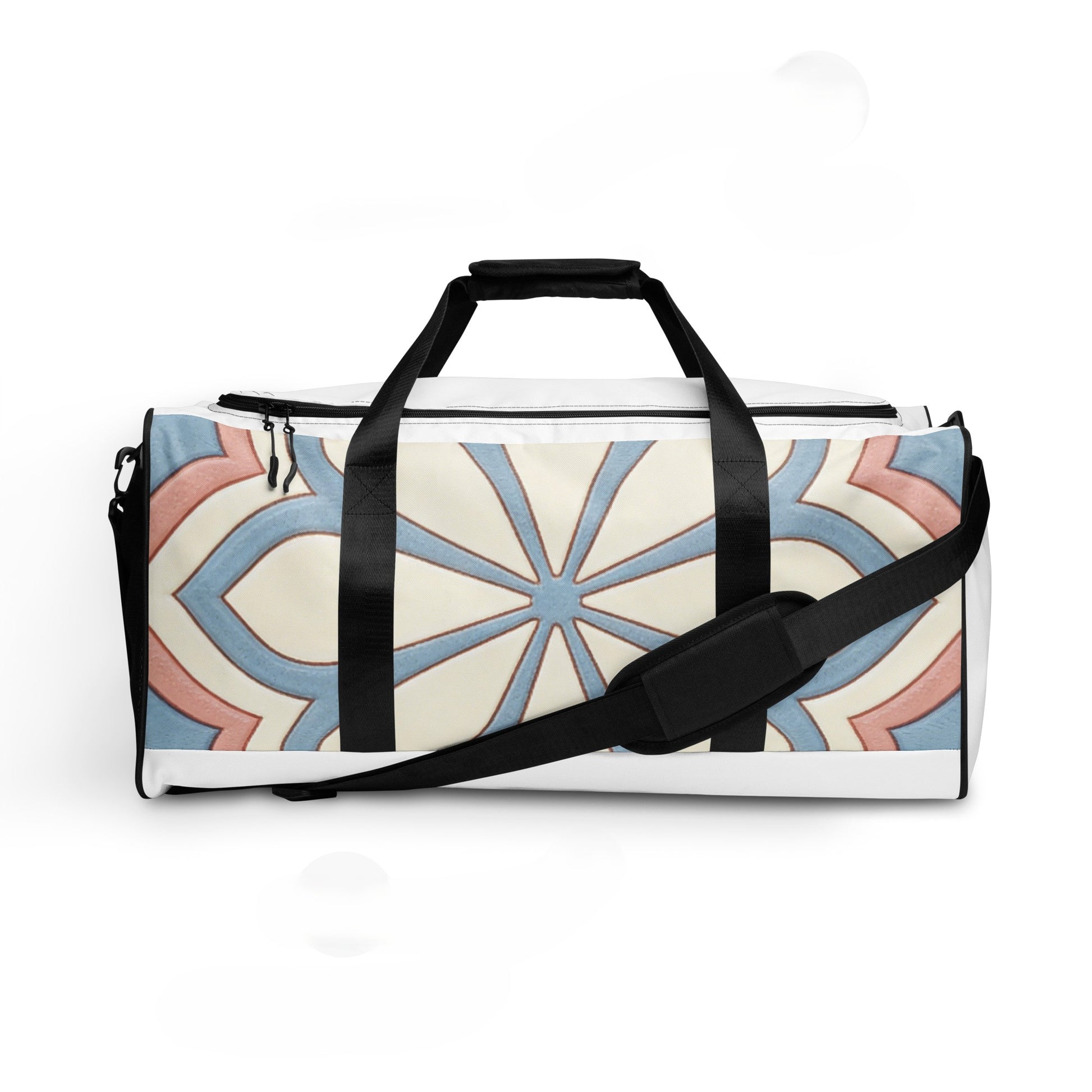 North Carry Co floral mandala all-over print duffle bag - front view