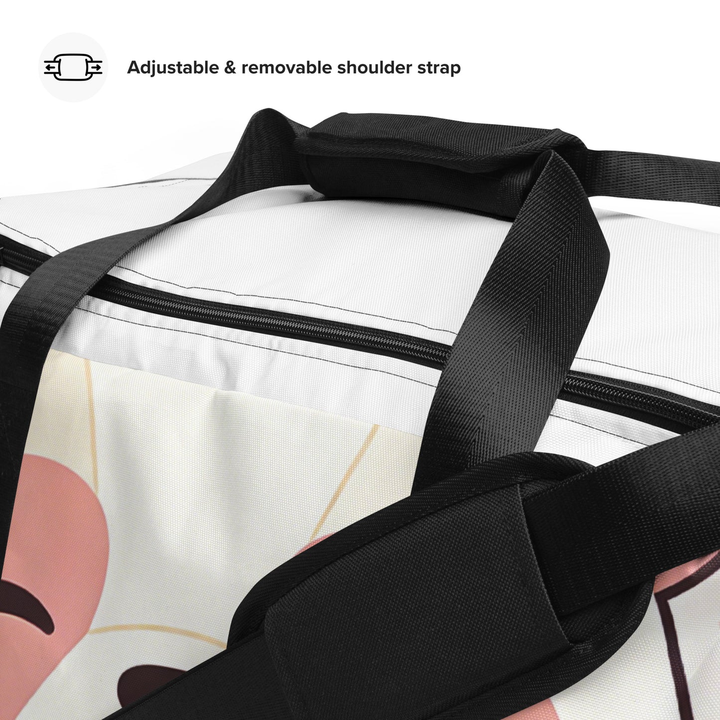 North Carry Co kawaii bear all-over print duffle bag - detail view