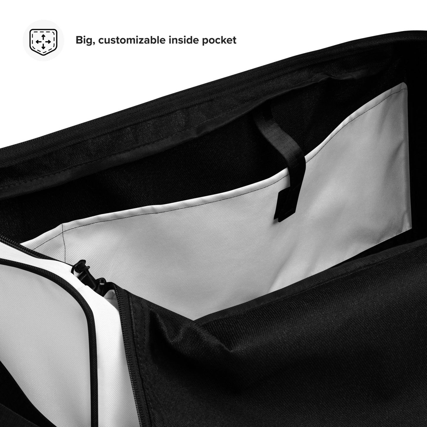 North Carry Co kawaii bear all-over print duffle bag - interior view