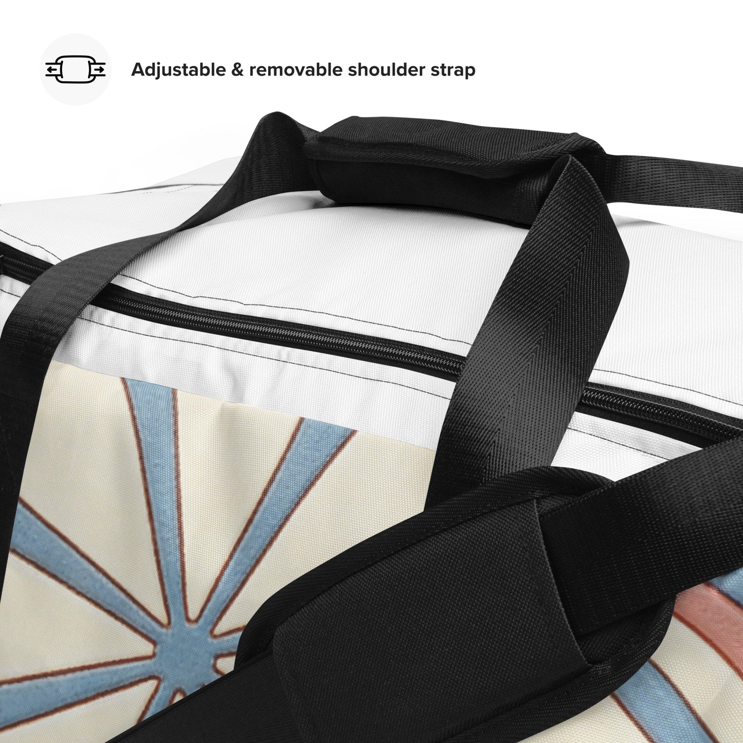 North Carry Co floral mandala all-over print duffle bag - detail view