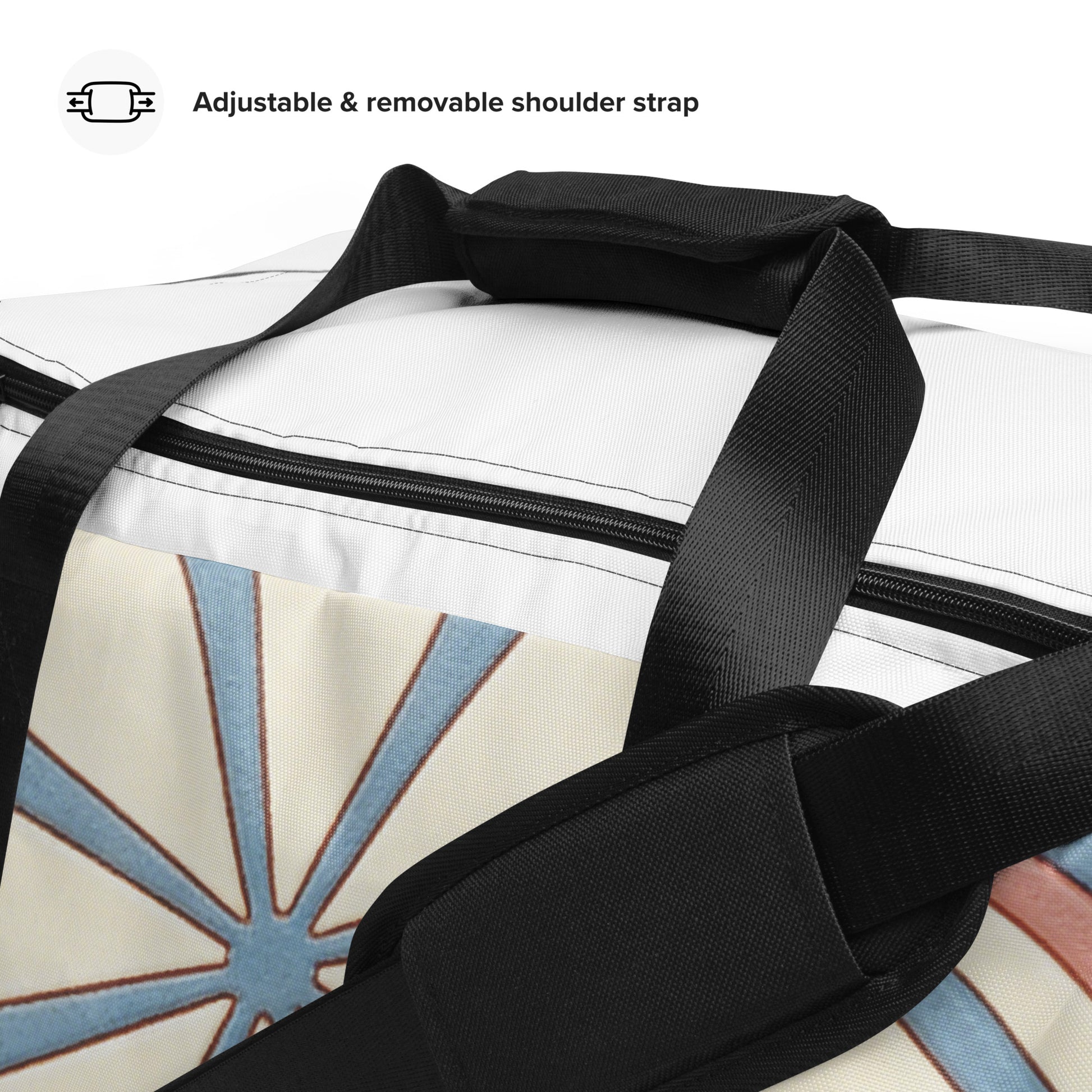 North Carry Co floral mandala all-over print duffle bag - detail view